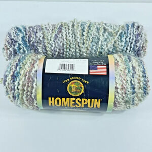 Lot of 2 Lion Brand Homespun Thick & Quick Yarn Tudor #315 Made In USA 11 oz
